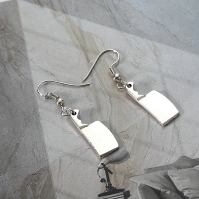 Fashionable Simple Kitchen Knife Shape Earrings - - Earrings - Carvan Mart