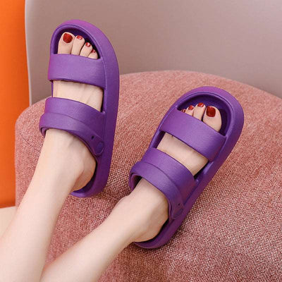 Adjustable Shoes For Women Men Sandals Thick Bottom Slippers Clog - Carvan Mart