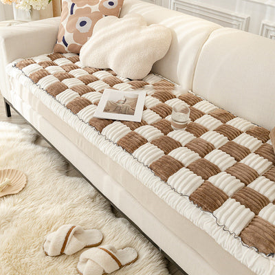 Household Modern Fleece-lined Thickened Non-slip Sofa Cushion - Carvan Mart