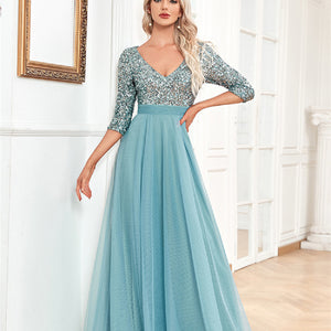 Elegant Prom Evening Wedding Guest Dress - Carvan Mart