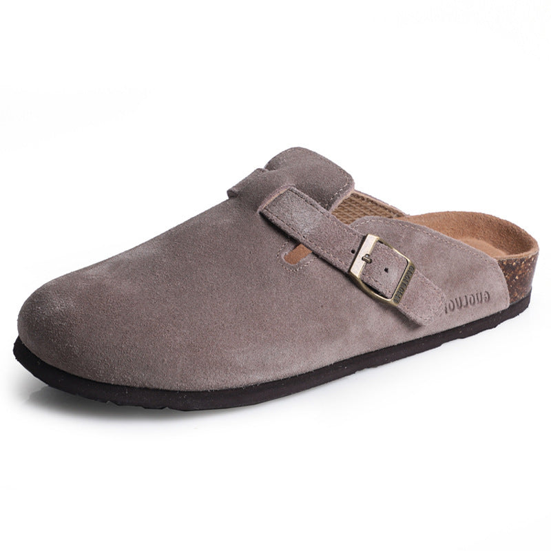 Carvan Boston Soft Footbed Suede Leather Clogs - Carvan Mart