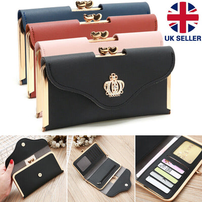 Women Short Small Money Purse Wallet Ladies PU Leather Folding Coin Card Holder - Carvan Mart