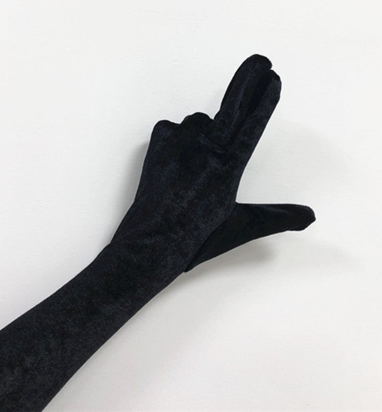 53cm Warm Gold Velvet Gloves - Carvan Mart