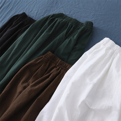 Comfortable Boho Harem Pants - Loose Fit Cotton Linen Trousers - Carvan Mart