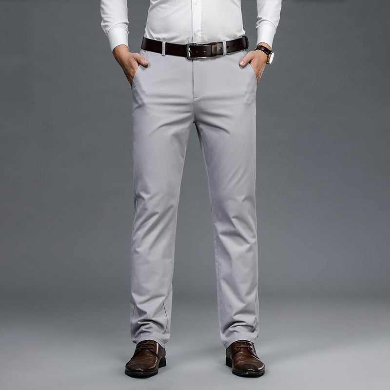 Men's Slim Fit Dress Pants - Business Casual Trousers for Office Wear - Carvan Mart