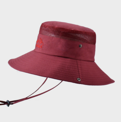 Solid Color Big Brim Sun Hat Outdoor Mountaineering Protection - Carvan Mart