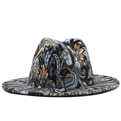 Gorgeous Cashew Floral Print Felt Cap - Style08 M - Men's Hats & Caps - Carvan Mart