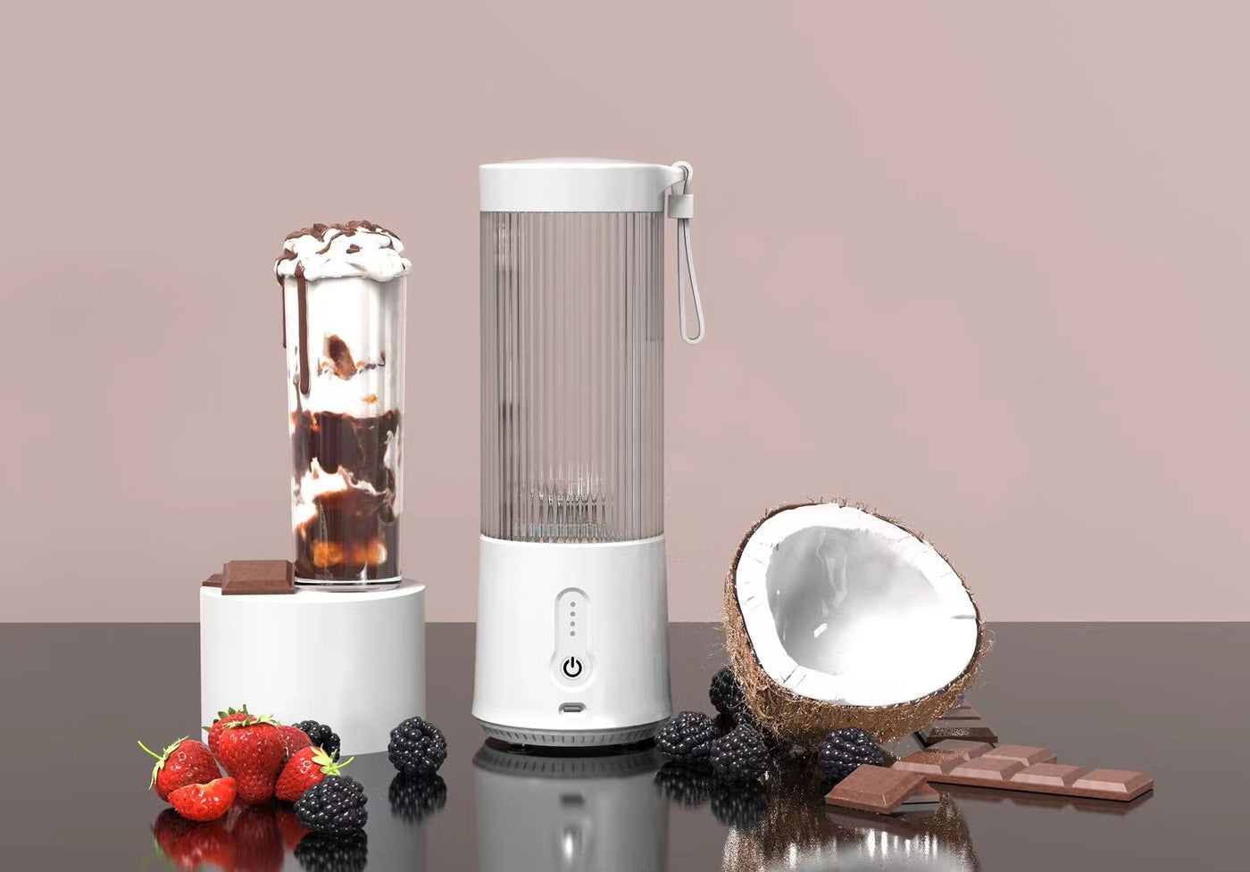 Small Juicing Cup Mini Fruit Juicer Electric Blender - A8 white USB - Compact Blenders - Carvan Mart