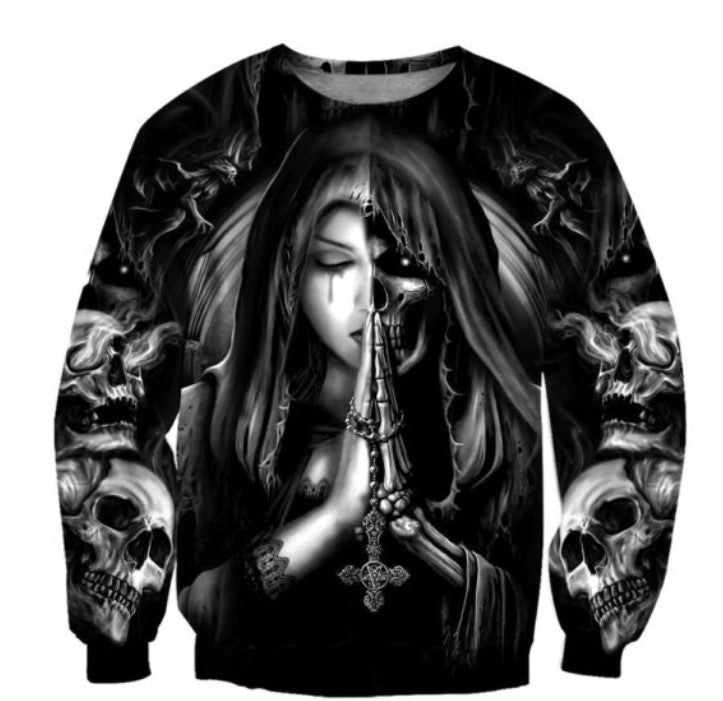 Trendy Graphic Print Sweatshirt Skull Anime 3D Sweatshirt - - Men's Hoodies & Sweatshirts - Carvan Mart