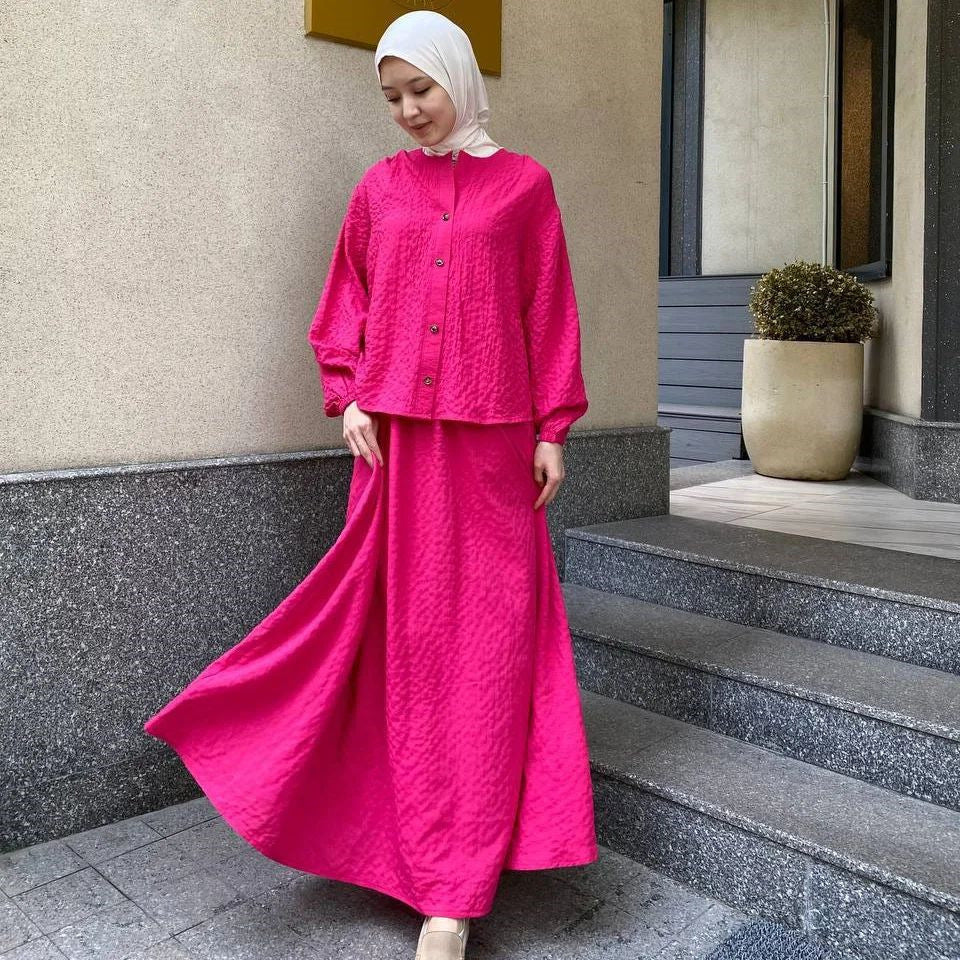 Muslim Women's Fashion Long Sleeve Skirt Suit - Carvan Mart Ltd