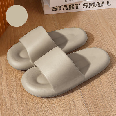 Slip-on Slippers Women's Summer Eva Slippers Indoor Bathroom Couple Household Men's Non-slip Slippers - Milk Coffee - Women's Slippers - Carvan Mart