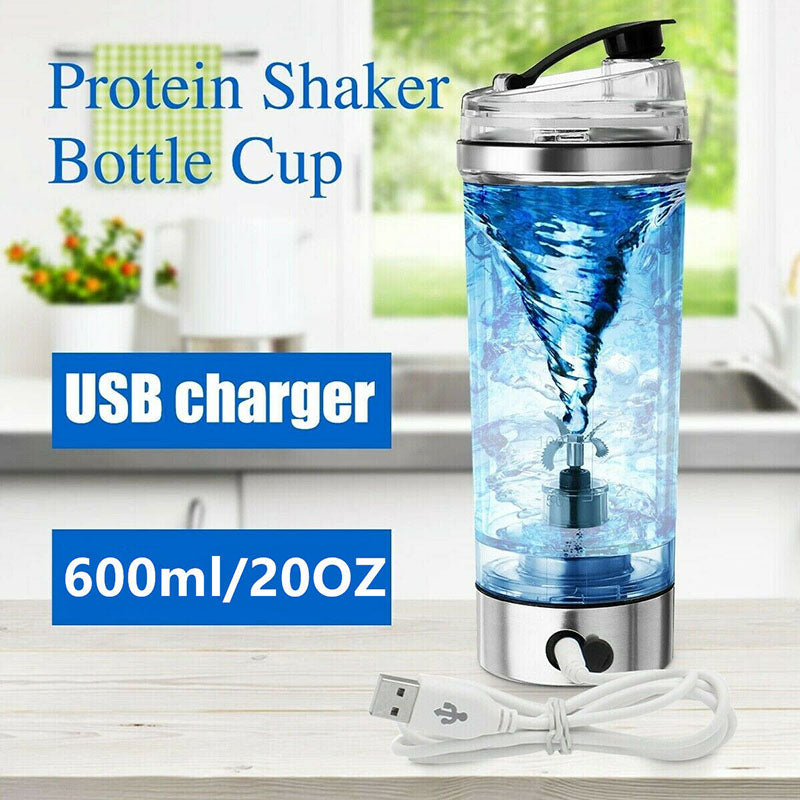 Electric Protein Shake Stirrer USB Shake Bottle Milk Coffee Blender Kettle Sports And Fitness Charging Electric Shaker Cup - Carvan Mart