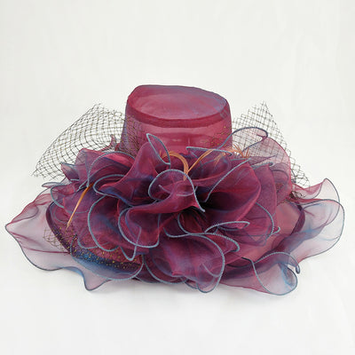 Fascinator Hat UV Protection Organza Fashion Mesh Hat - Carvan Mart