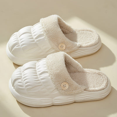 Removable Fluffy Shoes Warm Fuzzy Slippers Waterproof Shoes - Carvan Mart