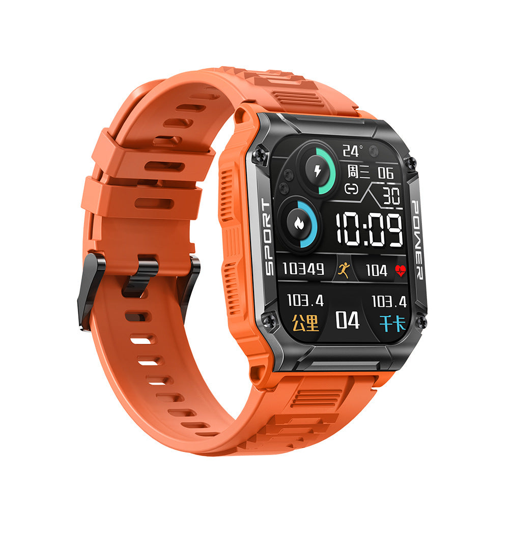 Smartwatch 1.95 Screen Bluetooth Talk Compass - Orange usb - Men's Watches - Carvan Mart