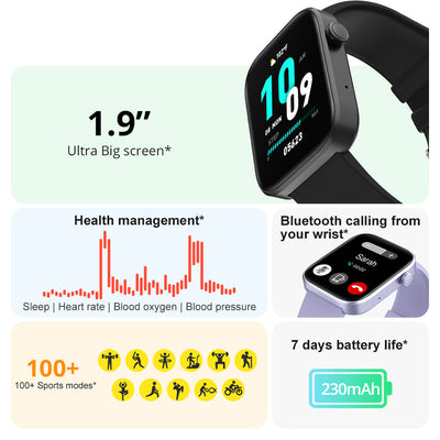Sports Heart Rate Meter Step IP67 Waterproof Full Screen Smart Watch - Carvan Mart