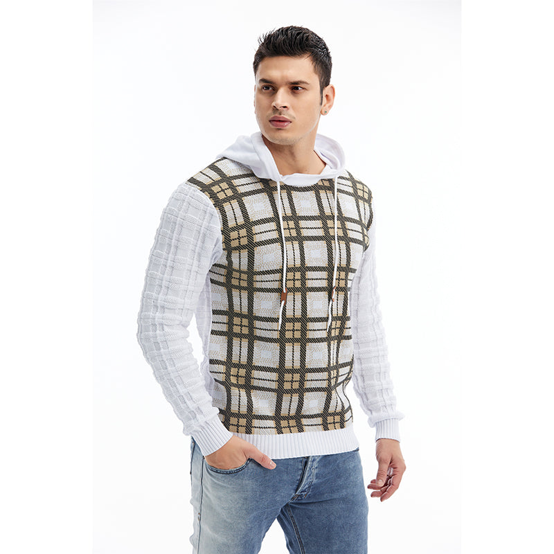 Breathable Outdoor Sports Pullover Plaid Men Hoodies - Carvan Mart