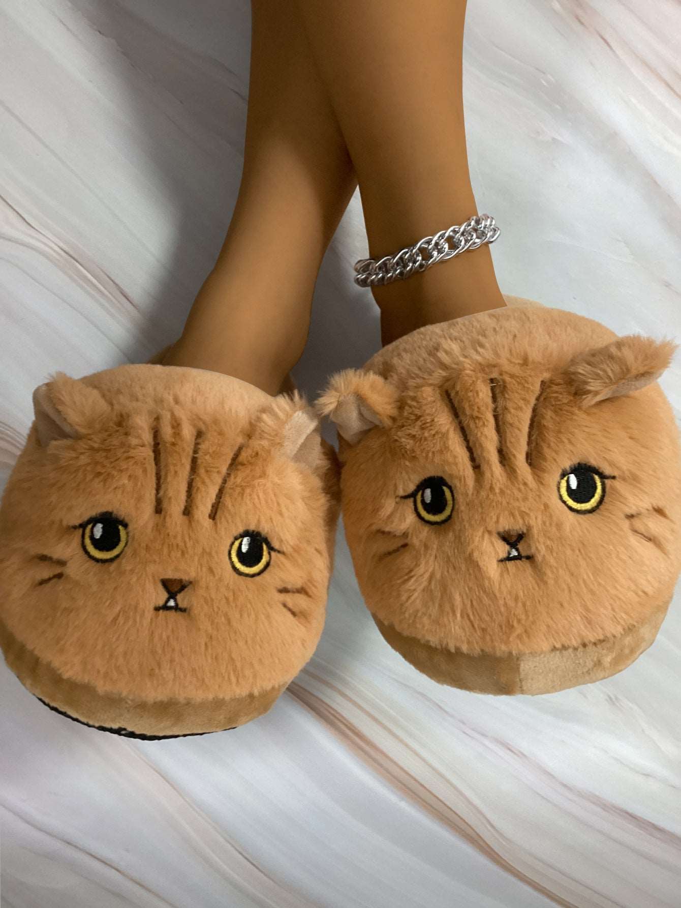 Cute Cartoon Coffee Cat Half Slippers - Carvan Mart