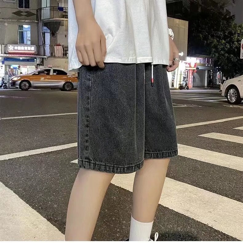 Men's Loose Straight Casual Denim Shorts - Carvan Mart