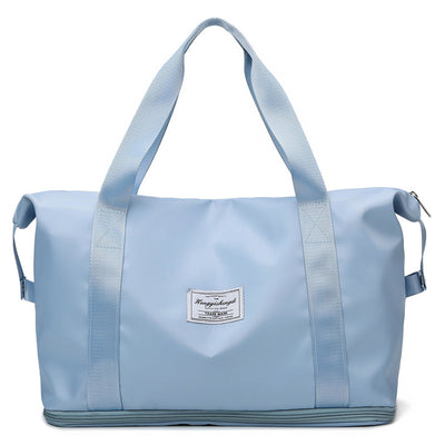 Large Capacity Gym Shoulder Bag - Fitness Travel Handbag for Workouts - Light blue - Shoulder Bags - Carvan Mart