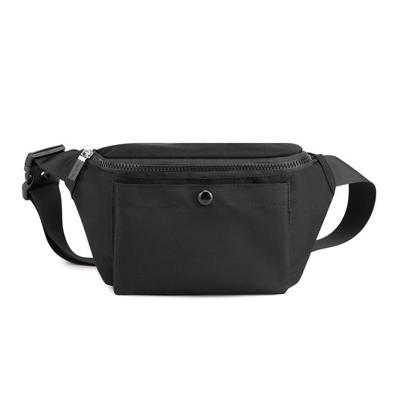 Trendy Chest Bag Women's Casual Fashion Simple Waist Bag Waterproof Cashier Mobile Phone Bag - Black - Shoulder Bags - Carvan Mart