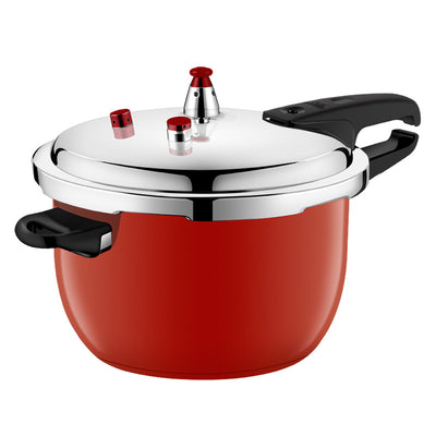 Pressure Cooker Stainless Steel Household Gas Induction Cooker - Coral red - Smart Ovens - Carvan Mart