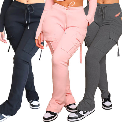 Women's Cargo Jogger Pants - Stylish High-Waisted Sweatpants with Pockets - Trendy and Comfortable - Carvan Mart