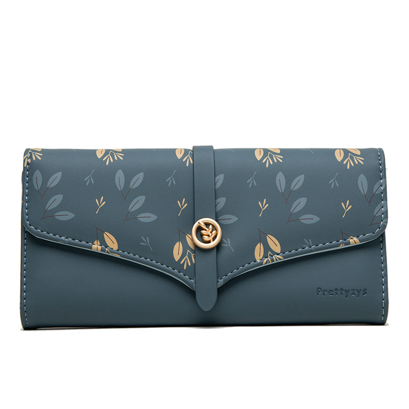 Women's Large-capacity Long Printed Hasp Clutch - Carvan Mart