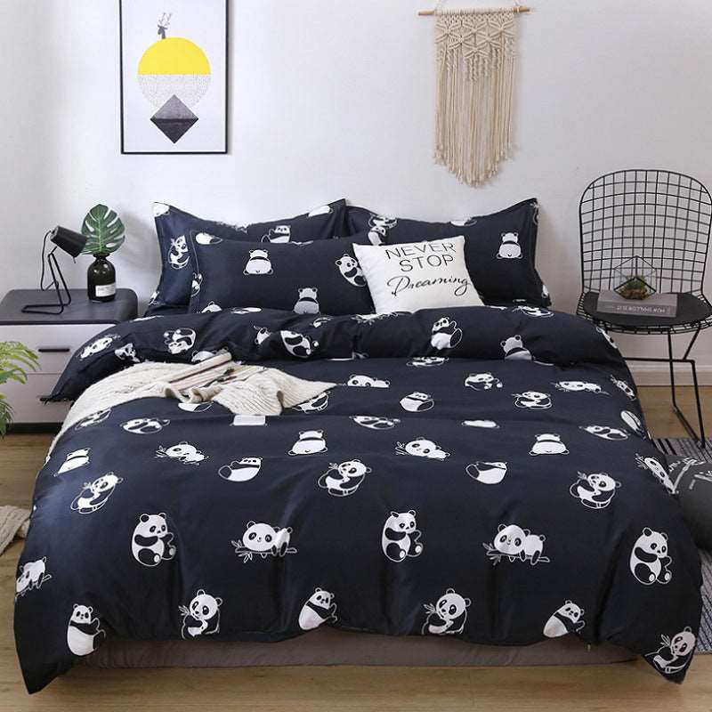 Aloe Cotton Four-piece Set Microfiber - Lesser Panda - Bedding Sets - Carvan Mart