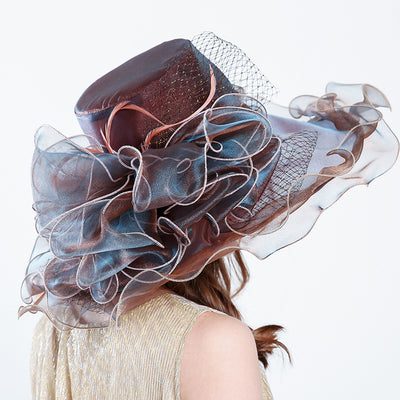 Fascinator Hat UV Protection Organza Fashion Mesh Hat - Carvan Mart