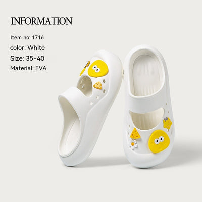 Cute Hole Shoes Women's Outer Wear Closed Toe - Carvan Mart