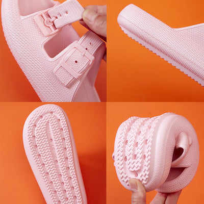 Platform Slippers Women's Summer Buckle Outdoor Wear Soft Bottom Sandals - Carvan Mart