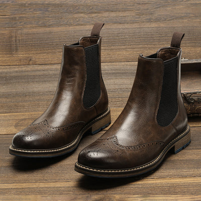 Men's Fashion Vintage Do-over Chelsea Boots - Carvan Mart