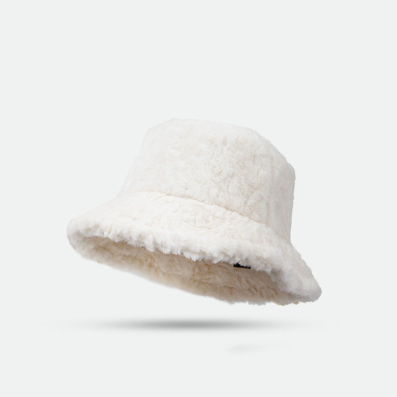 Lambswool Fisherman Hat Winter Warm Fashionable Solid Color Hats For Women - Carvan Mart