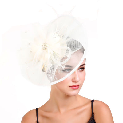 Women's Festival Hat Mesh Hair Fascinator Hat - Carvan Mart