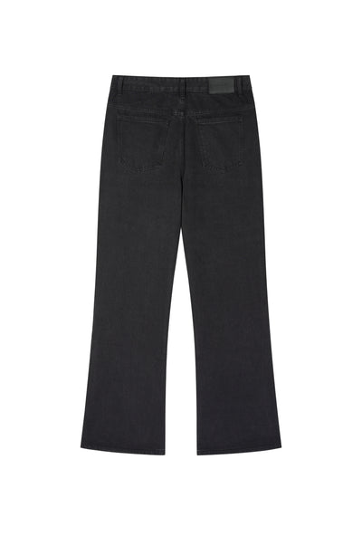 Black Bootcut Jeans Washed Retro Distressed - Carvan Mart