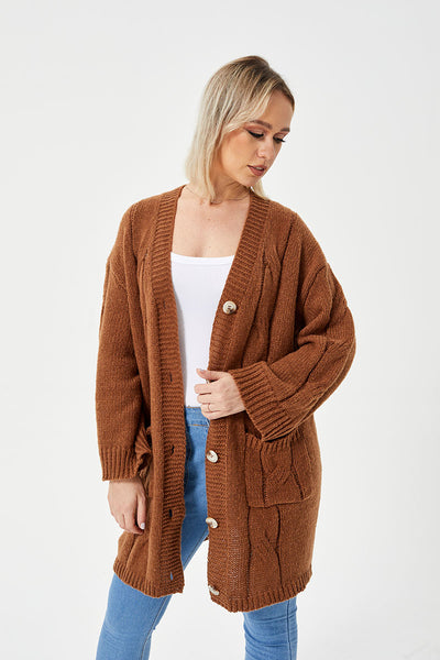 Women's Warm Long Casual Cardigan Sweater - Carvan Mart