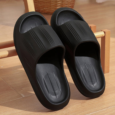 Peep-Toe Slippers Summer Indoor Anti-Slip Home Slippers Couples Shoes - Carvan Mart