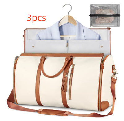 Easy Travel Duffle Bag Women's Handbag Folding Suit Bag Waterproof Clothes Totes - Carvan Mart