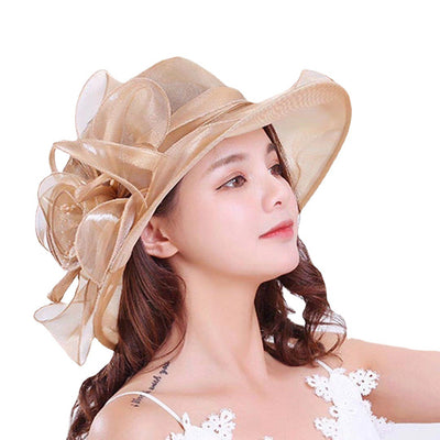 Fascinator Hat Gauze Flower Hat - Carvan Mart