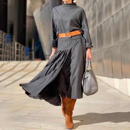 Women's Suit New Long Sleeve Loose Solid Color Dress Two-piece Set - Carvan Mart Ltd