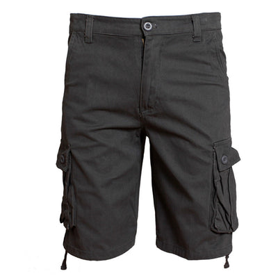 Mens Multi-Pocket Cargo Shorts Summer Thin Loose Five-point Pants - Grey - Men's Shorts - Carvan Mart