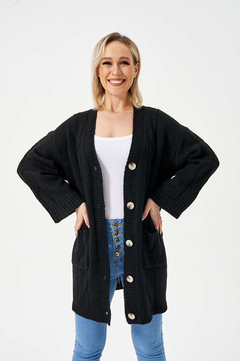 Women's Warm Long Casual Cardigan Sweater - Carvan Mart