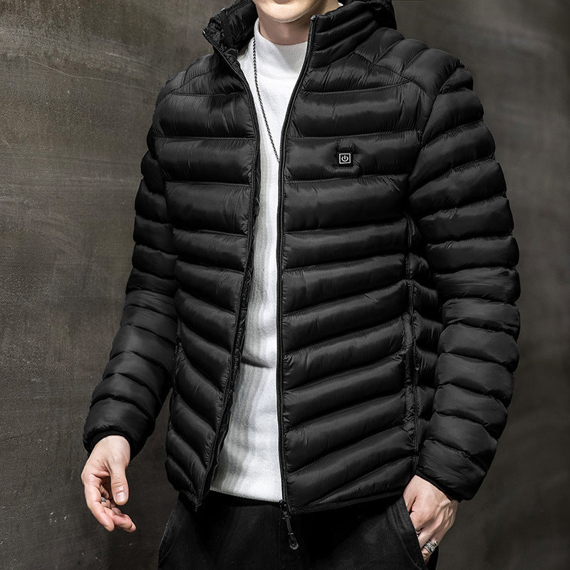 Men's Winter Coat Jacket Plus Fleece For Light And Warmth - Black - Men's Jackets & Coats - Carvan Mart