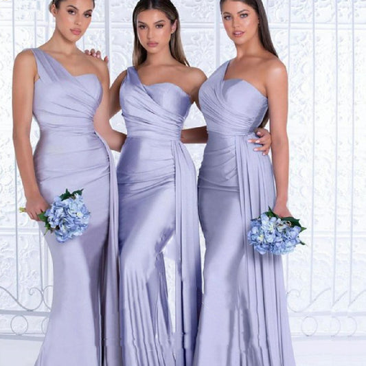 Plus Size Fat MM Mermaid One Shoulder Elegant Wedding Dress - Carvan Mart Ltd
