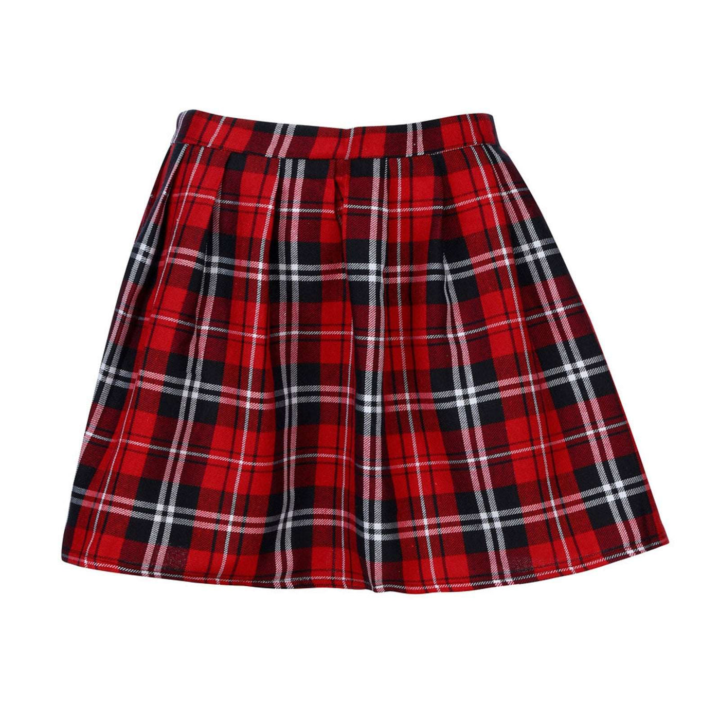 Fashion Women's Plaid Mid-waist Pleated Skirt - Carvan Mart