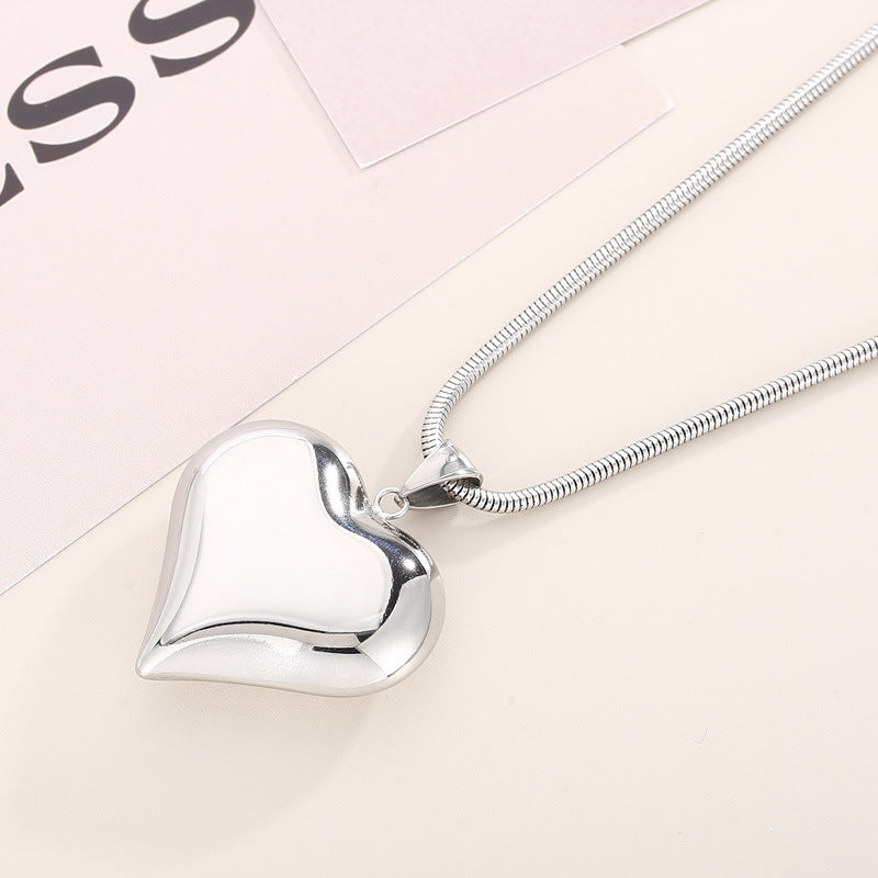 Gold Sliver Hollow Heart-shaped Necklace Ins Versatile Personalized Love Necklace - Carvan Mart