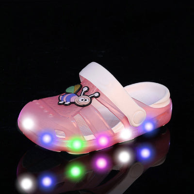 Carvan Kids Classic Flashing Light Soft Sole Summer Sandals - Pink - Gift - Carvan Mart