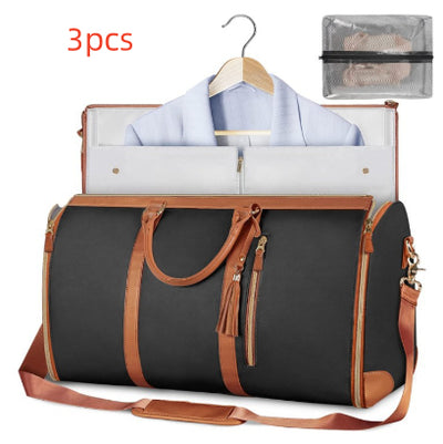 Easy Travel Duffle Bag Women's Handbag Folding Suit Bag Waterproof Clothes Totes - Carvan Mart