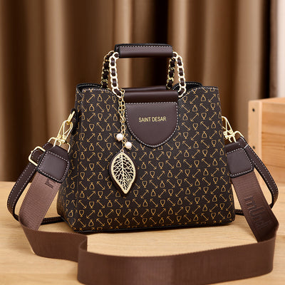 Women's Vintage Fashion Print Handbag - Carvan Mart